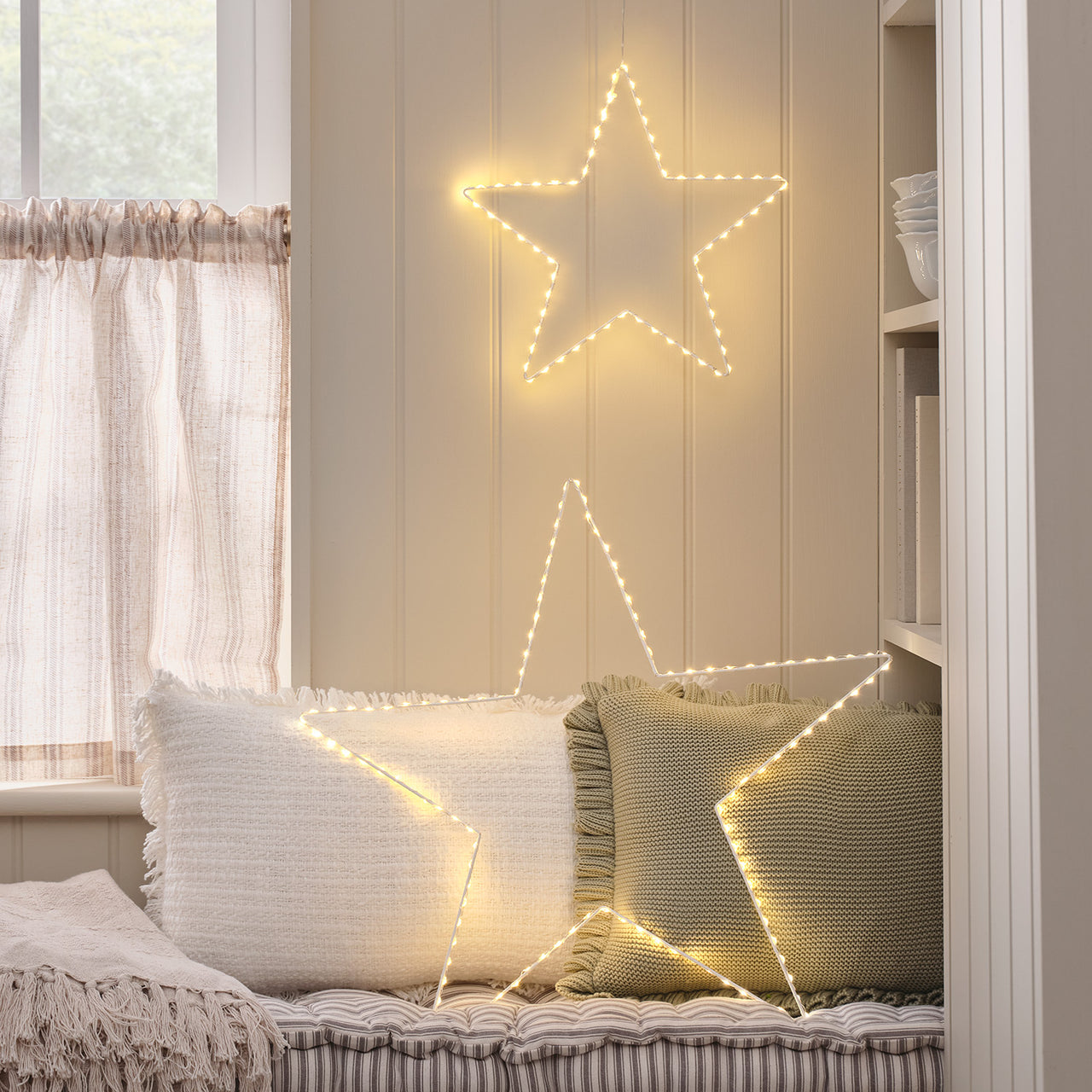 Set of 2 Dual Colour LED Osby Star Silhouettes