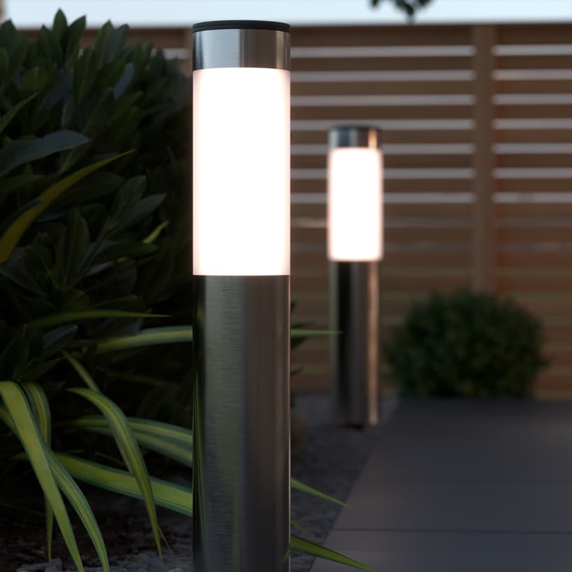 Set of 2 London Solar USB Post Lights