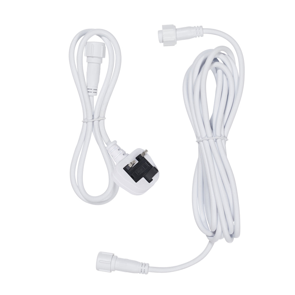 Ultimate Connect Festoon Light Plug & Extension Kit White