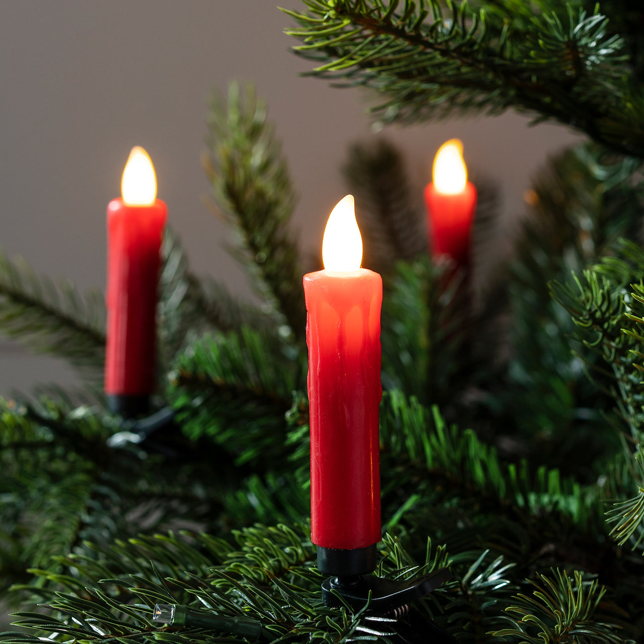 20 Red Christmas Tree Candle Lights