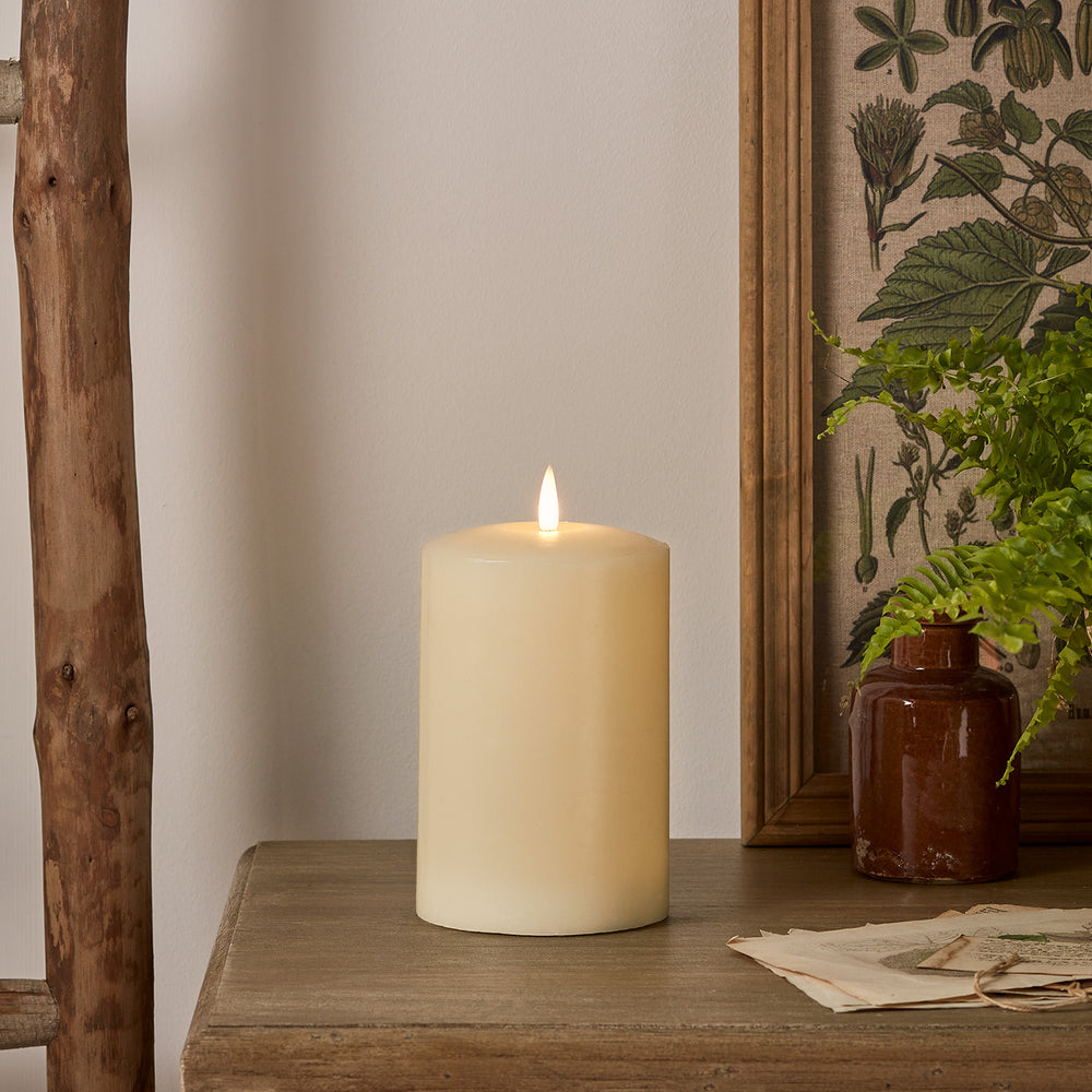 TruGlow® Ivory LED Chapel Candle 15cm
