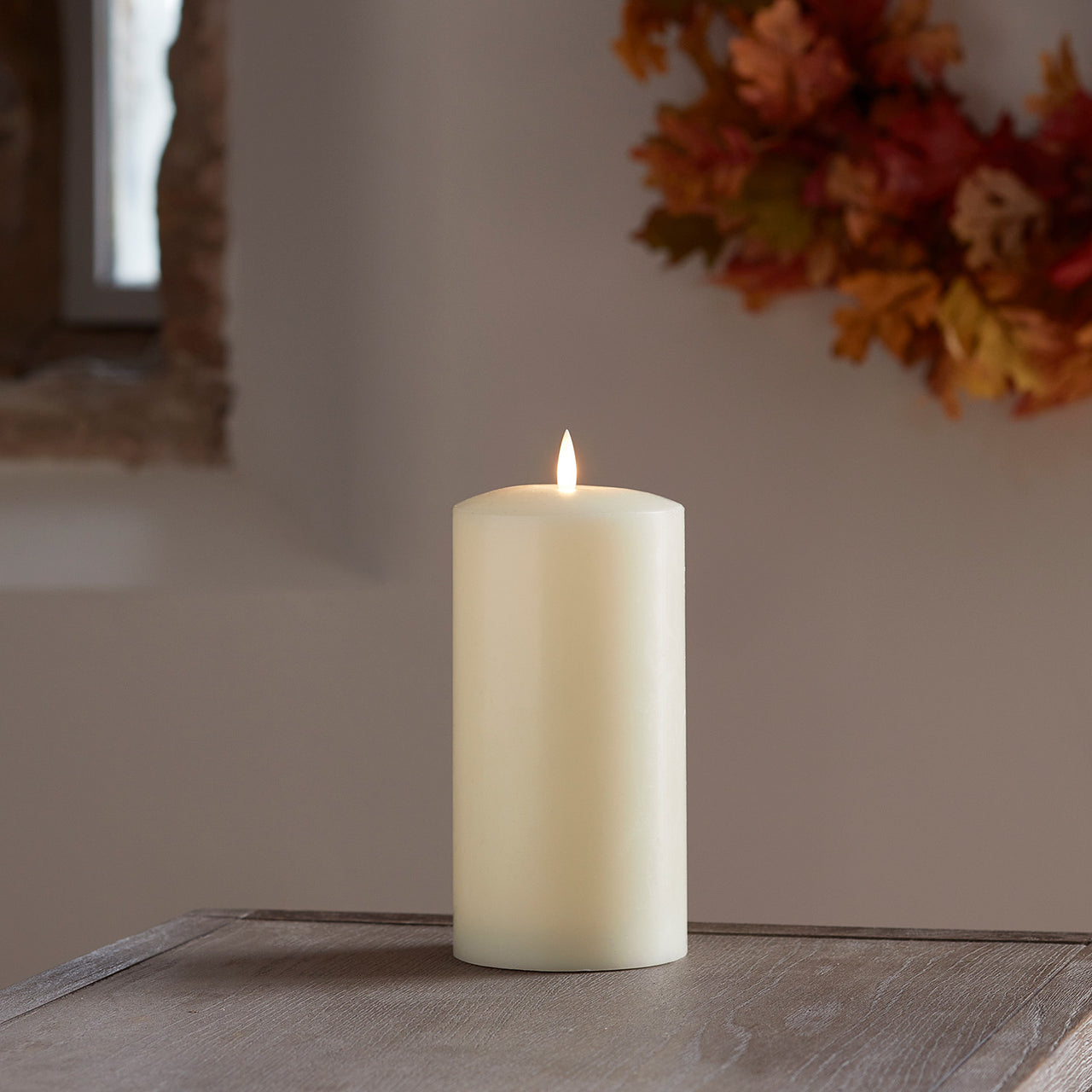 TruGlow® Ivory LED Chapel Candle 20cm