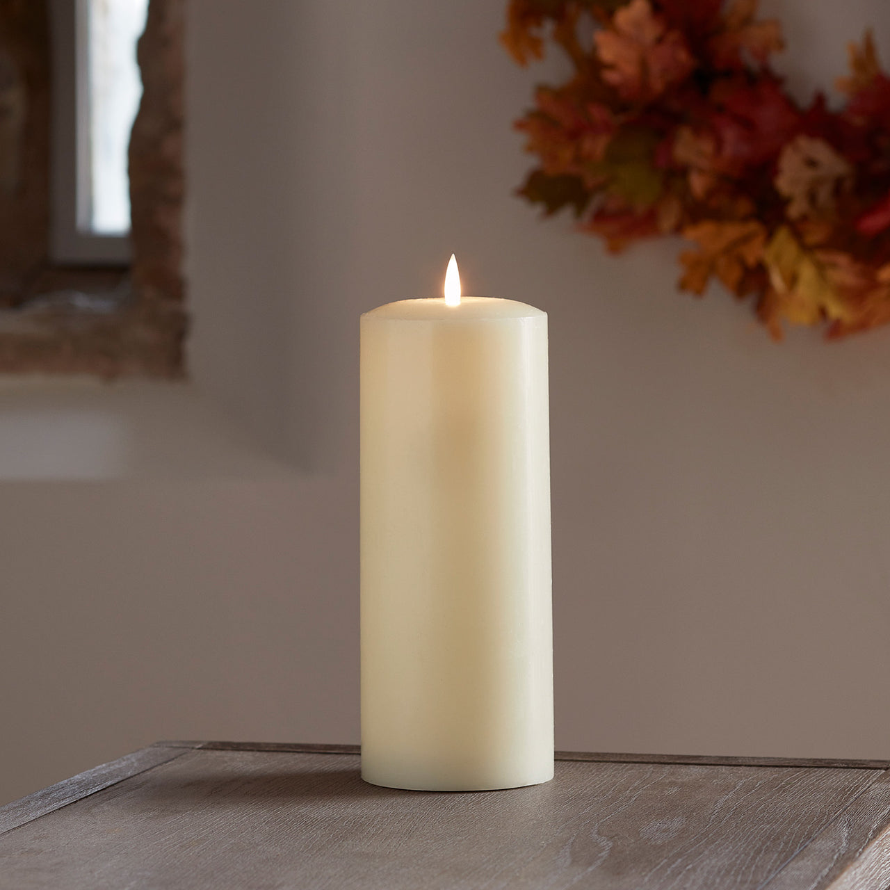 TruGlow® Ivory LED Chapel Candle 25cm