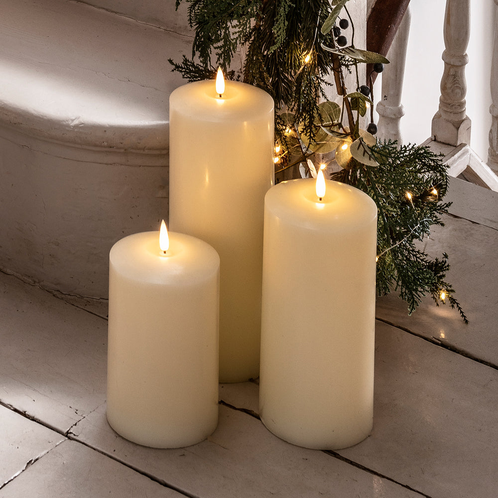 TruGlow® Ivory Chapel Candle Trio