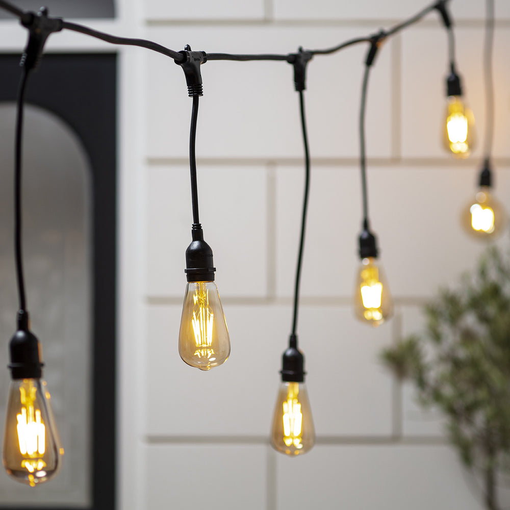 10 Squirrel Cage Bulb Ingenious Festoon Light Bundle Staggered Drop