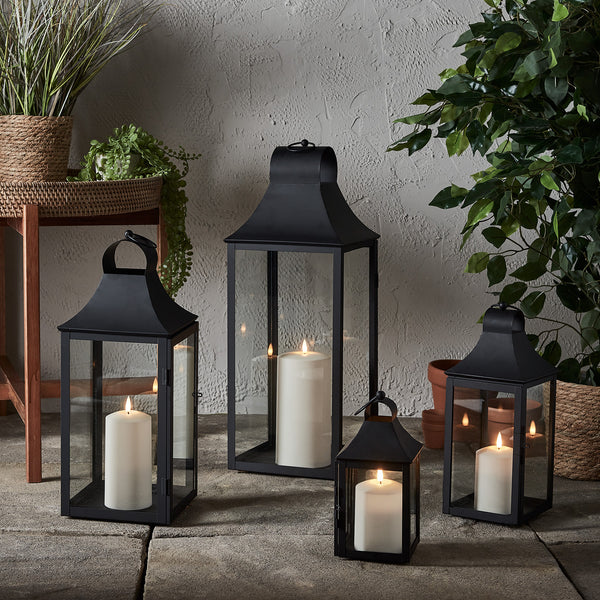 59cm Albury Black Garden Lantern with TruGlow® Candle UK