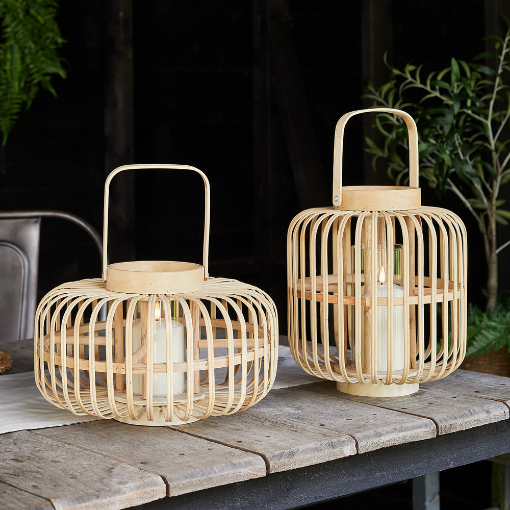 Bamboo Garden Lantern Duo with TruGlow® Candles