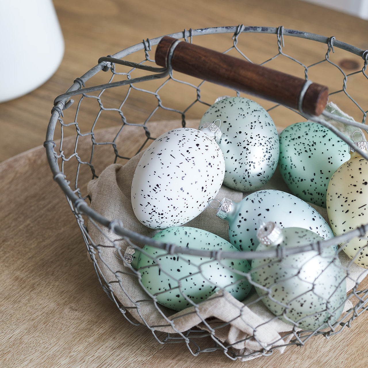 6 Neutral Egg Easter Decorations