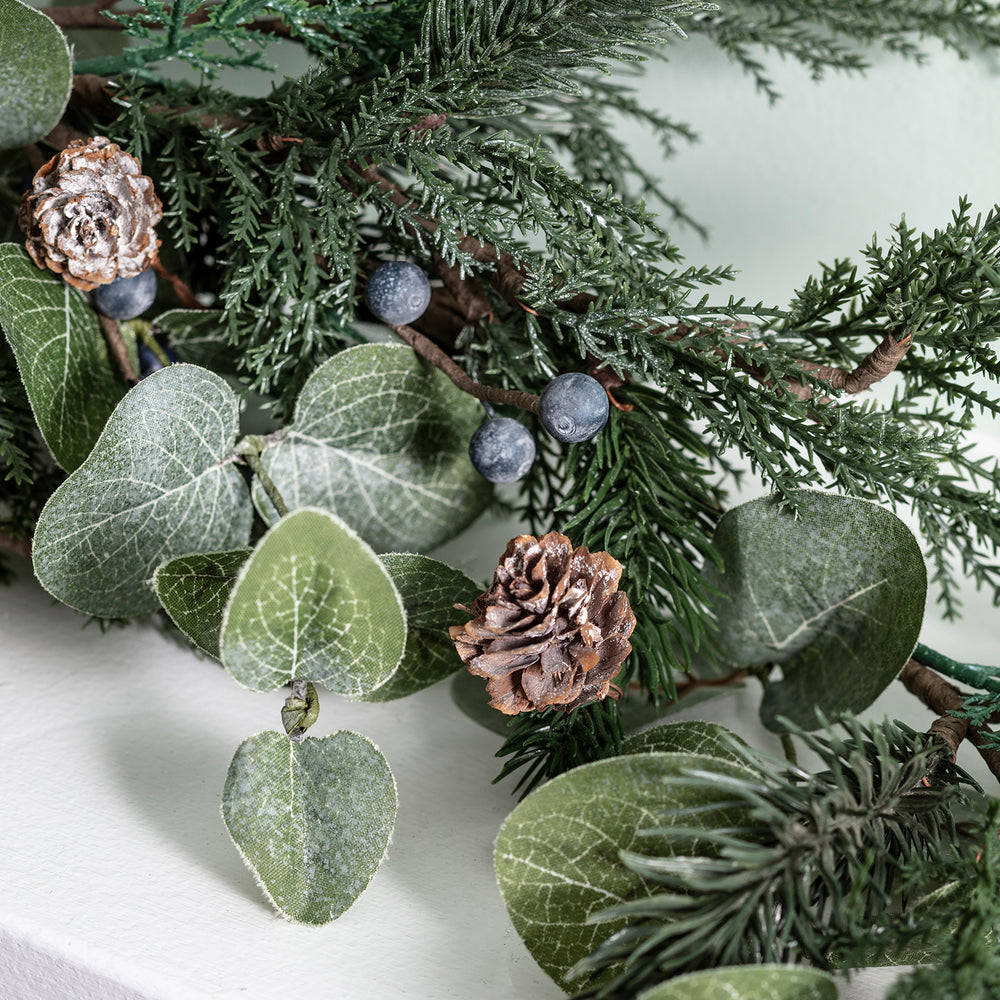 2m Frosted Berry and Pinecone Garland