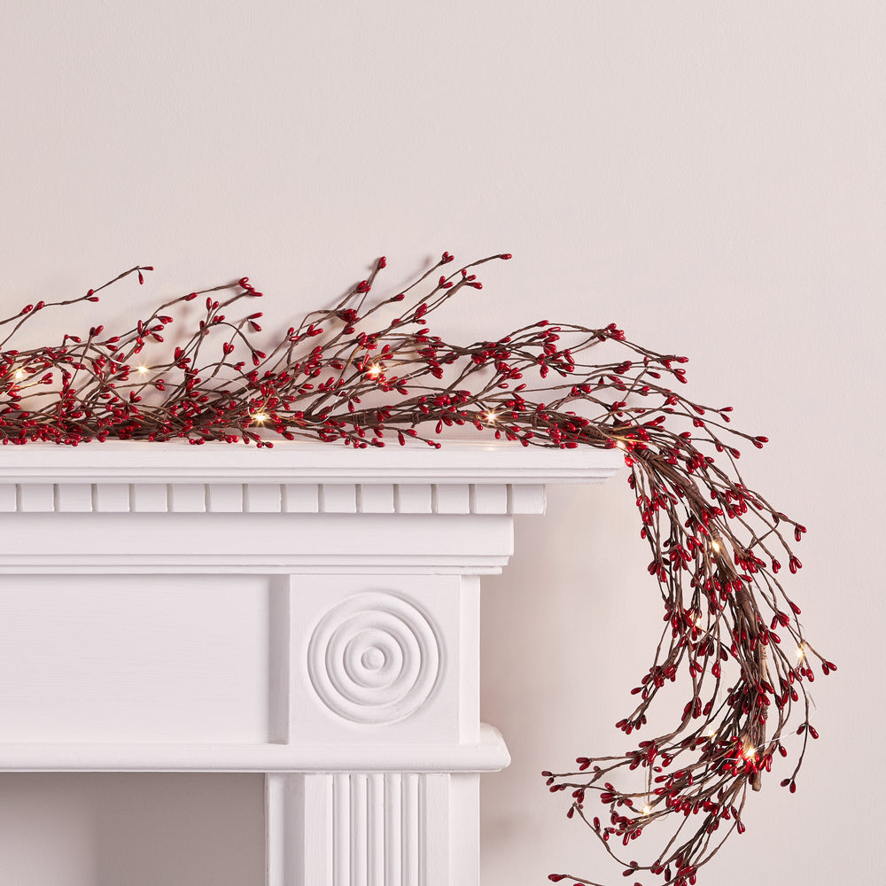 1.5m Red Rice Berry Christmas Garland