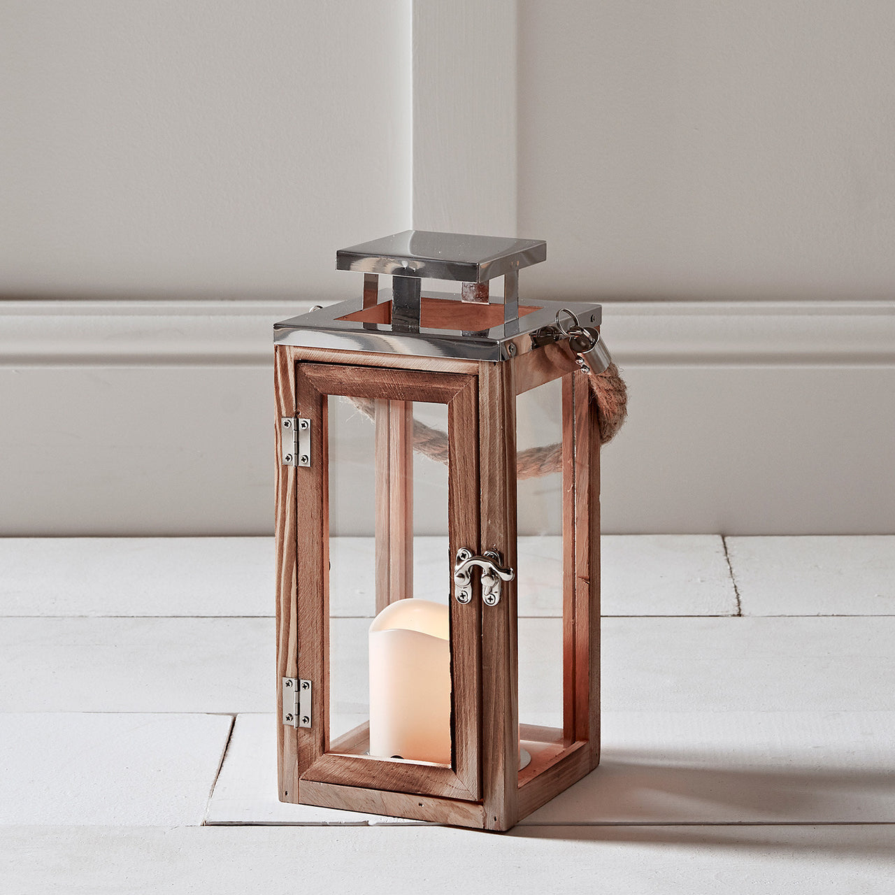 Small Salcombe Wooden Battery Lantern