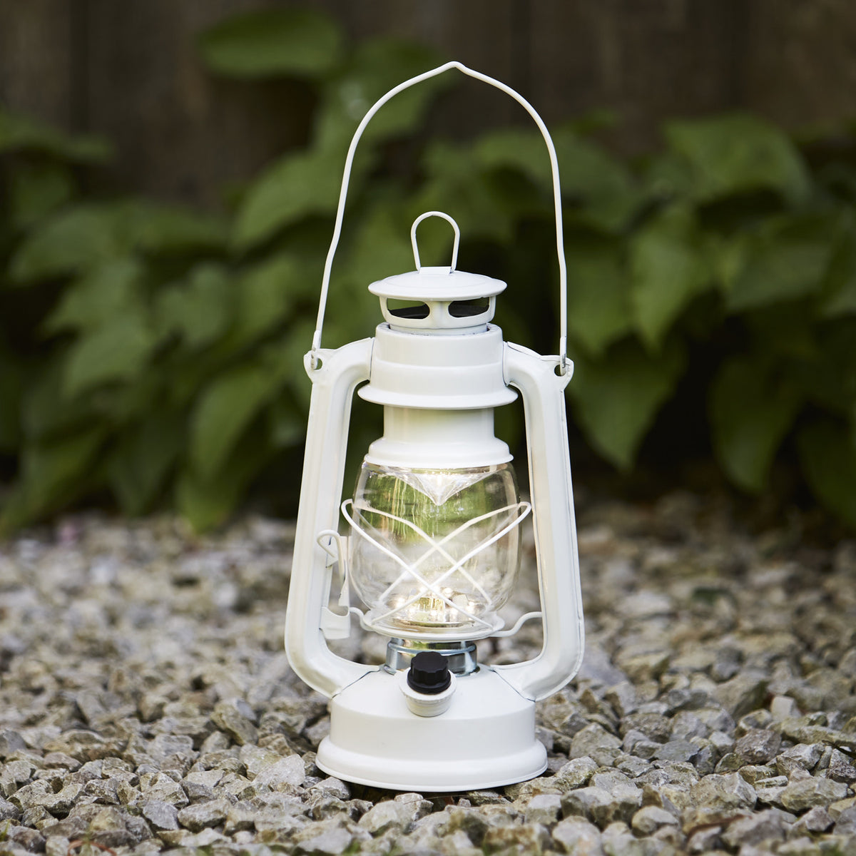 White Metal Dimmable Storm Lantern - second product view