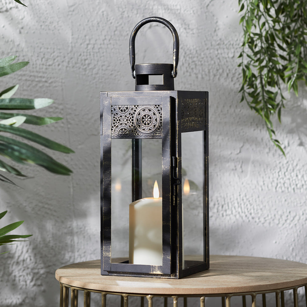 Nador Outdoor Moroccan Lantern with TruGlow® Candle