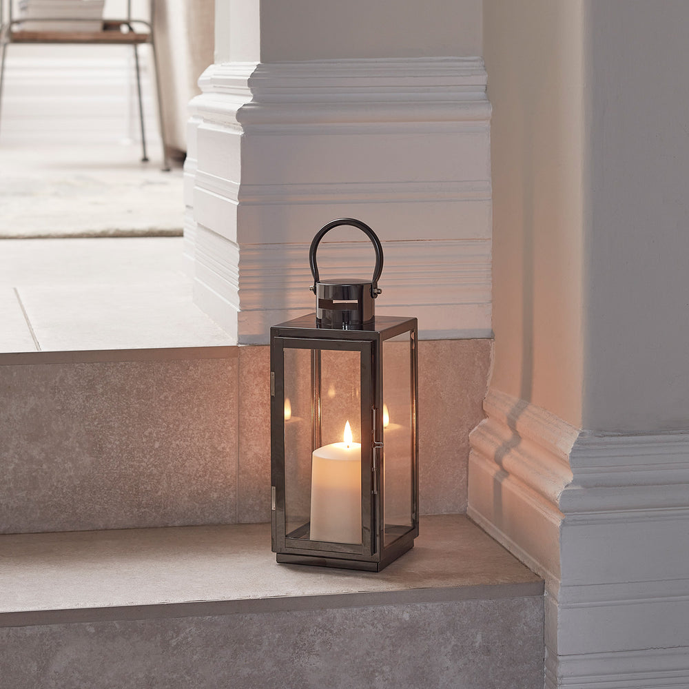 Stainless Steel Candle Lantern with TruGlow® Candle