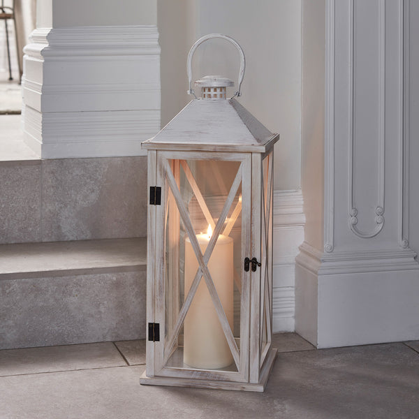 Folkestone Wooden Lantern Duo with TruGlow® Candles