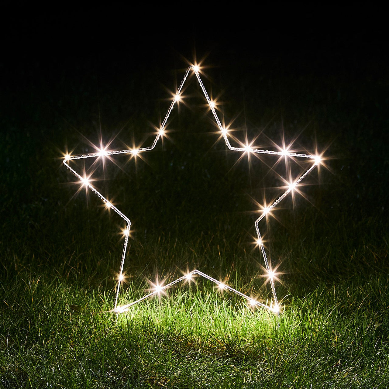 3 Christmas Star Stake Lights