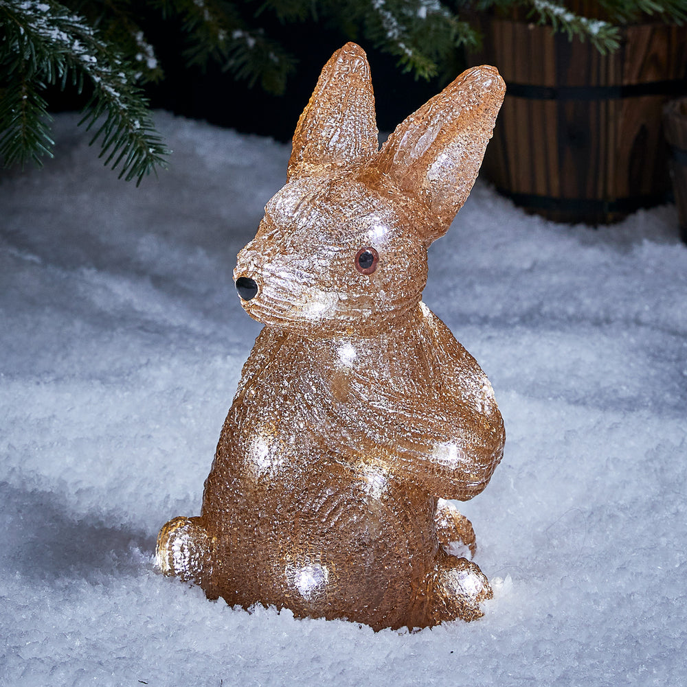 Acrylic Bunny Outdoor Christmas Figure