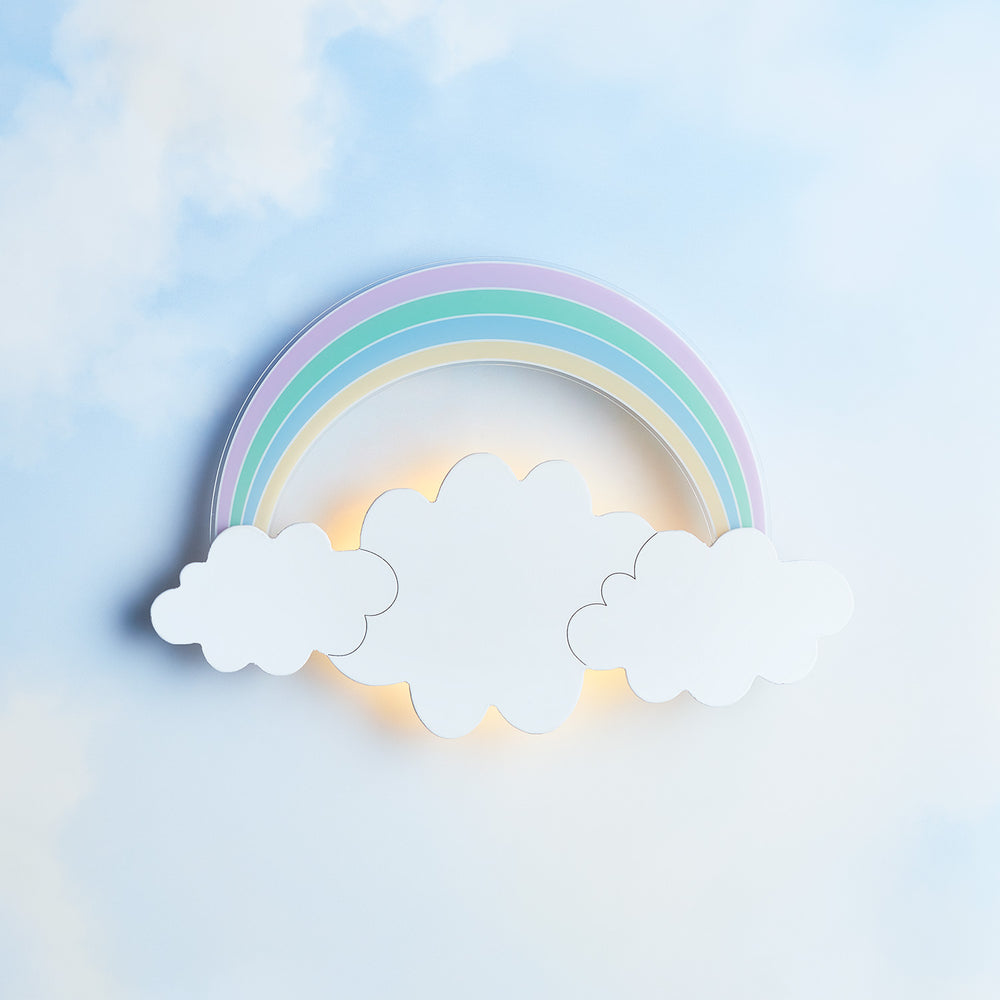 Rainbow & Cloud Children's Wall Light