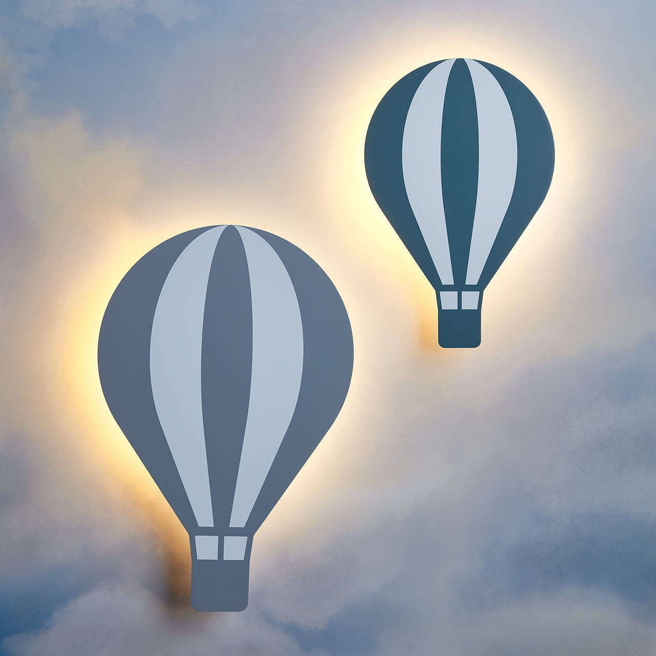 Hot Air Balloon Children's Wall Light Duo