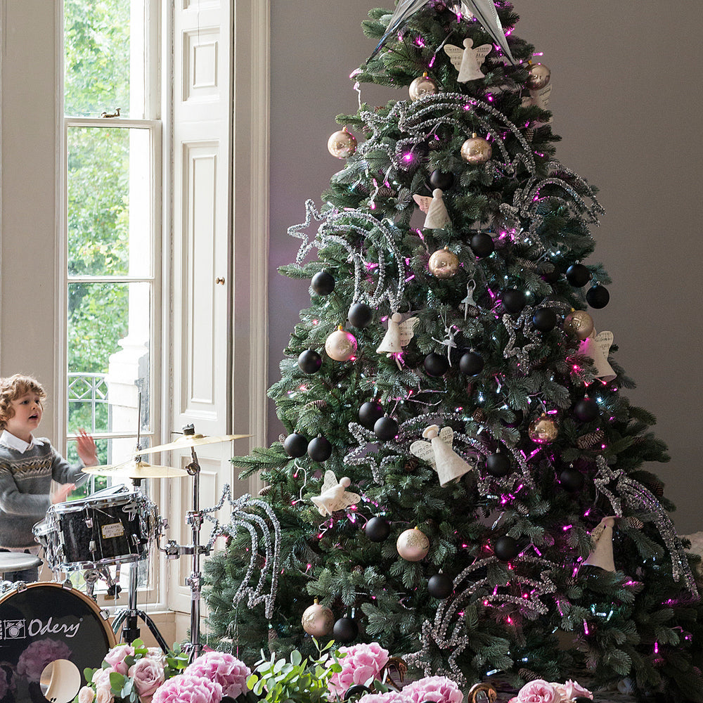 100 Pink Led Connectable Fairy Lights Clear Cable 10M