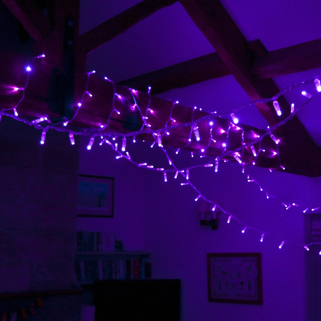 Core Connect 40m 400 Purple Connectable Fairy Lights Clear Cable