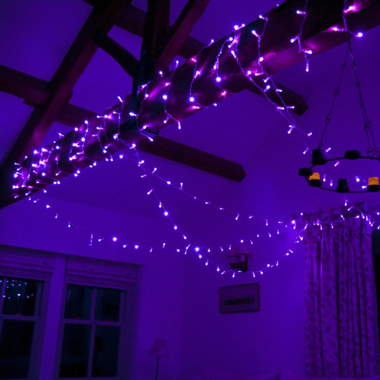 Core Connect 30m 300 Purple Connectable Fairy Lights Clear Cable
