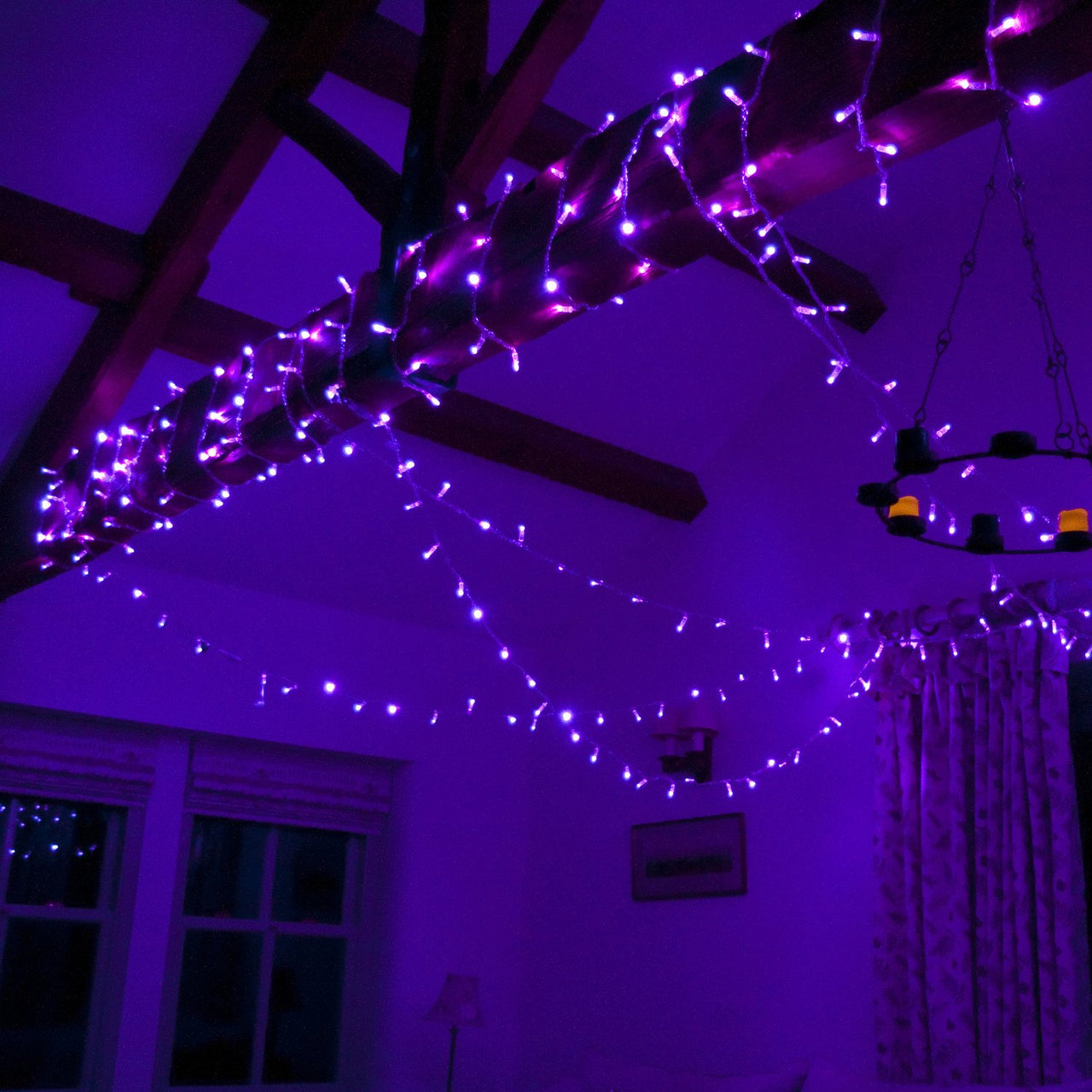 Core Connect 40m 400 Purple Connectable Fairy Lights Clear Cable