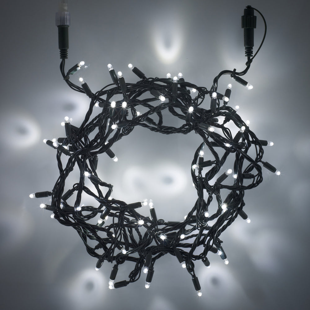 100 White Led Connectable Fairy Lights 10M