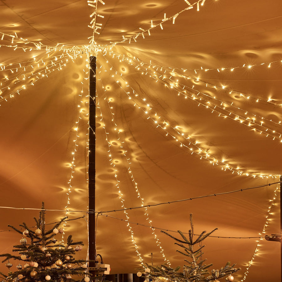 Core Connect 20m 200 Warm White Connectable Fairy Lights Clear Cable ...