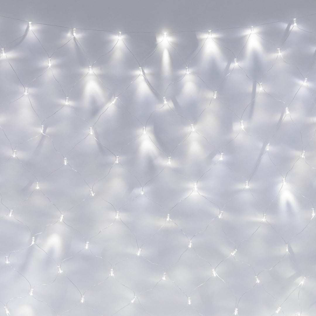 Core Connect 6m x 2m 420 White Connectable Net Lights Clear Cable