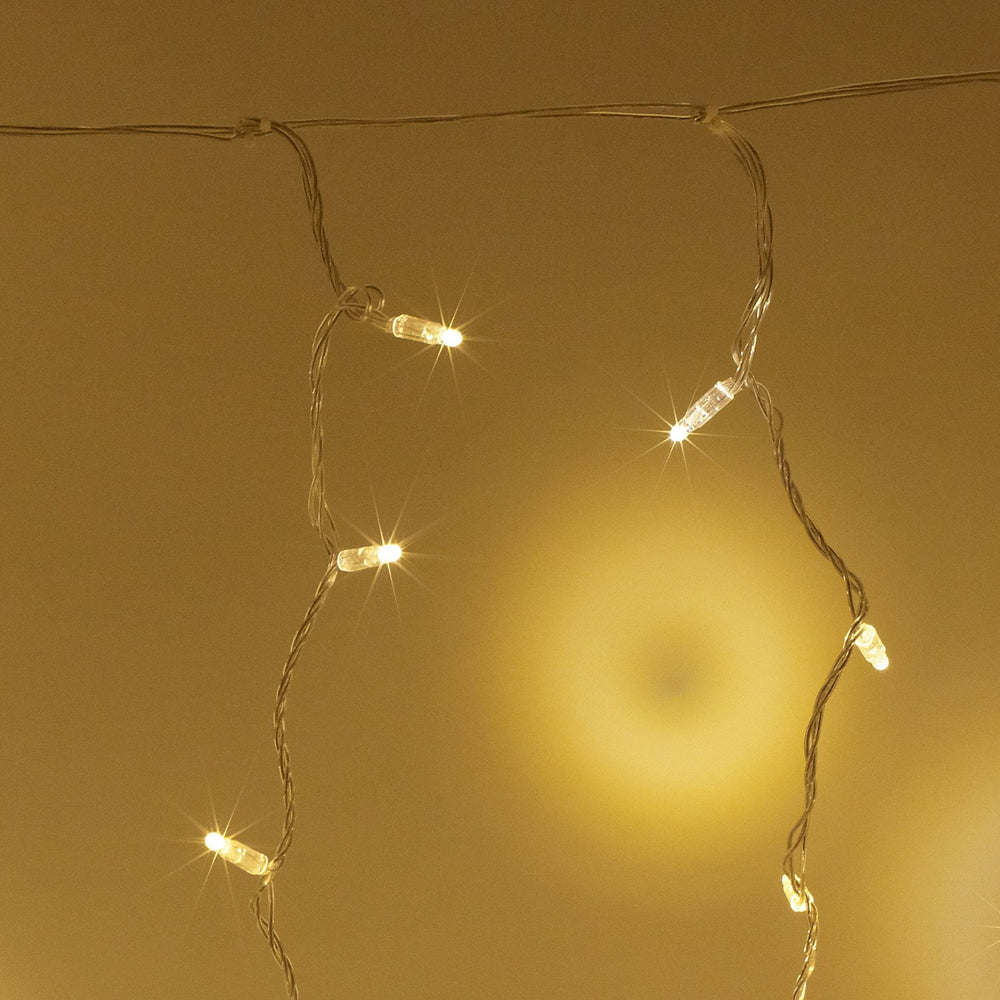 Core Connect 4m x 2m 384 Warm White Connectable Curtain Lights Clear Cable