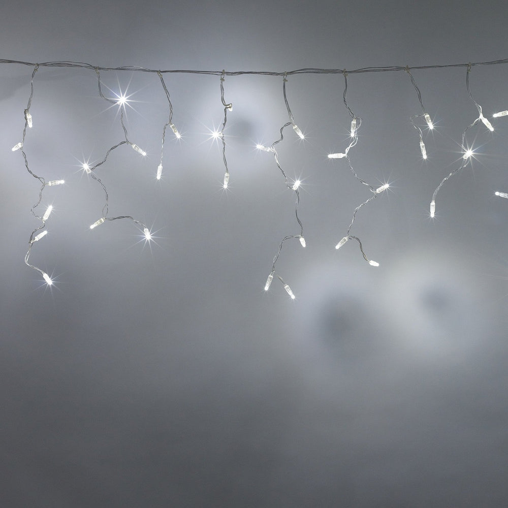 Core Connect 22m 704 White Connectable Icicle Lights Clear Cable