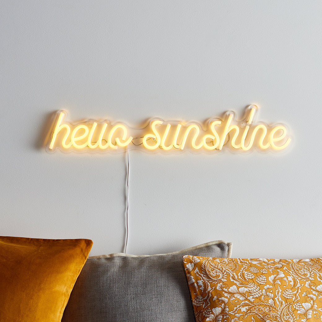 Hello Sunshine Neon Wall Light