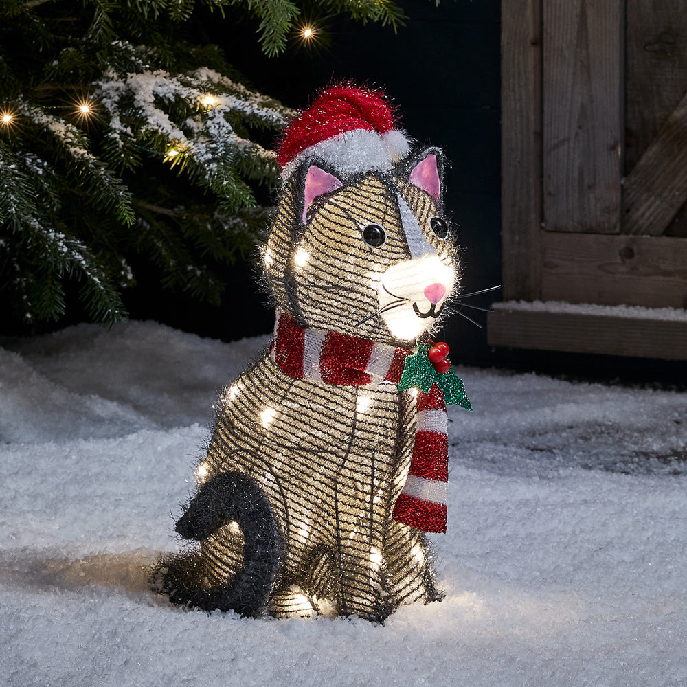 Cat Outdoor Christmas Figure