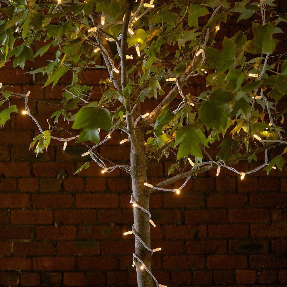 Pro Connect 140m 1400 Traditional Warm White Connectable String Lights White Cable