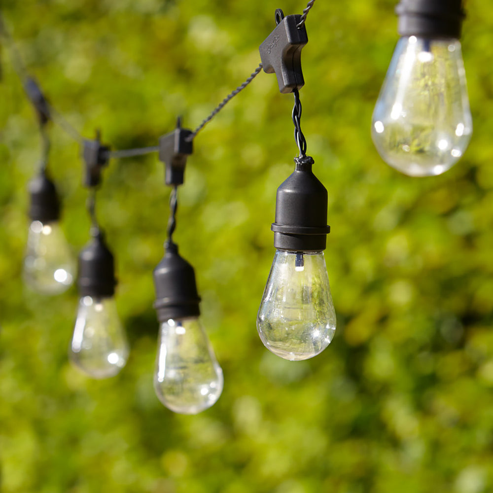 15 Drop Bulb Solar Festoon Lights