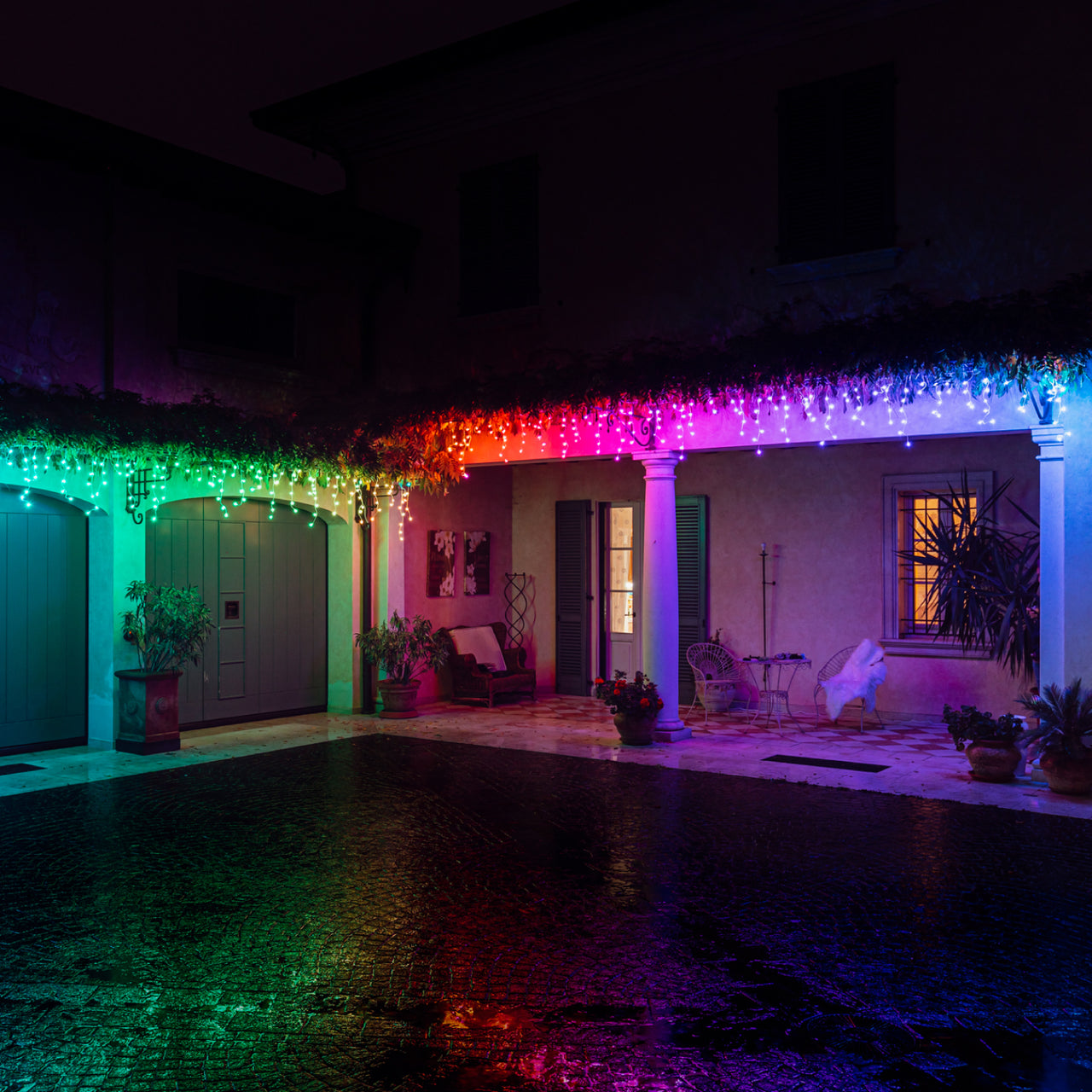 5m 190 LED Twinkly Smart App Controlled Icicle Lights Multi Coloured & White Edition