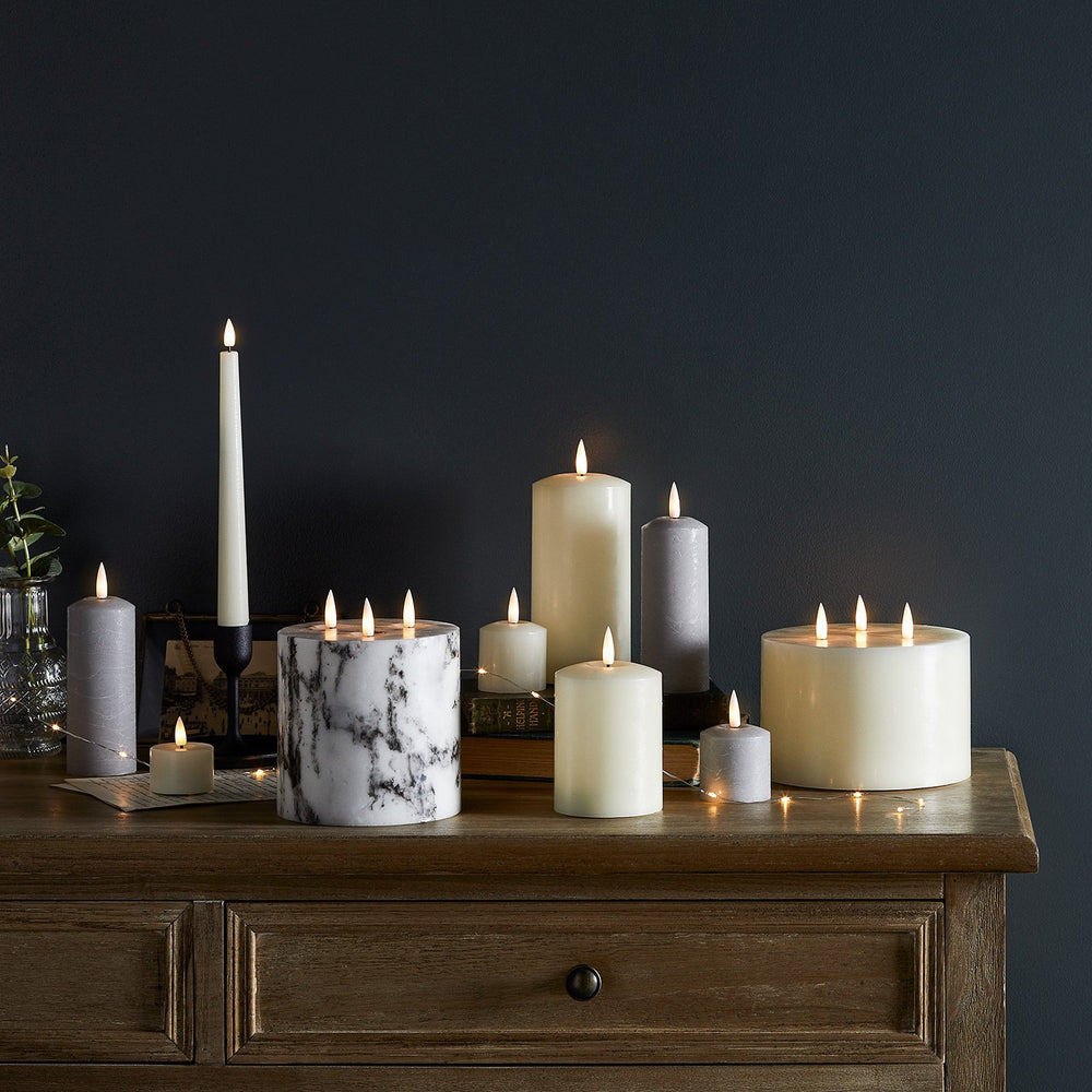 TruGlow® Marble LED 3 Wick Candle