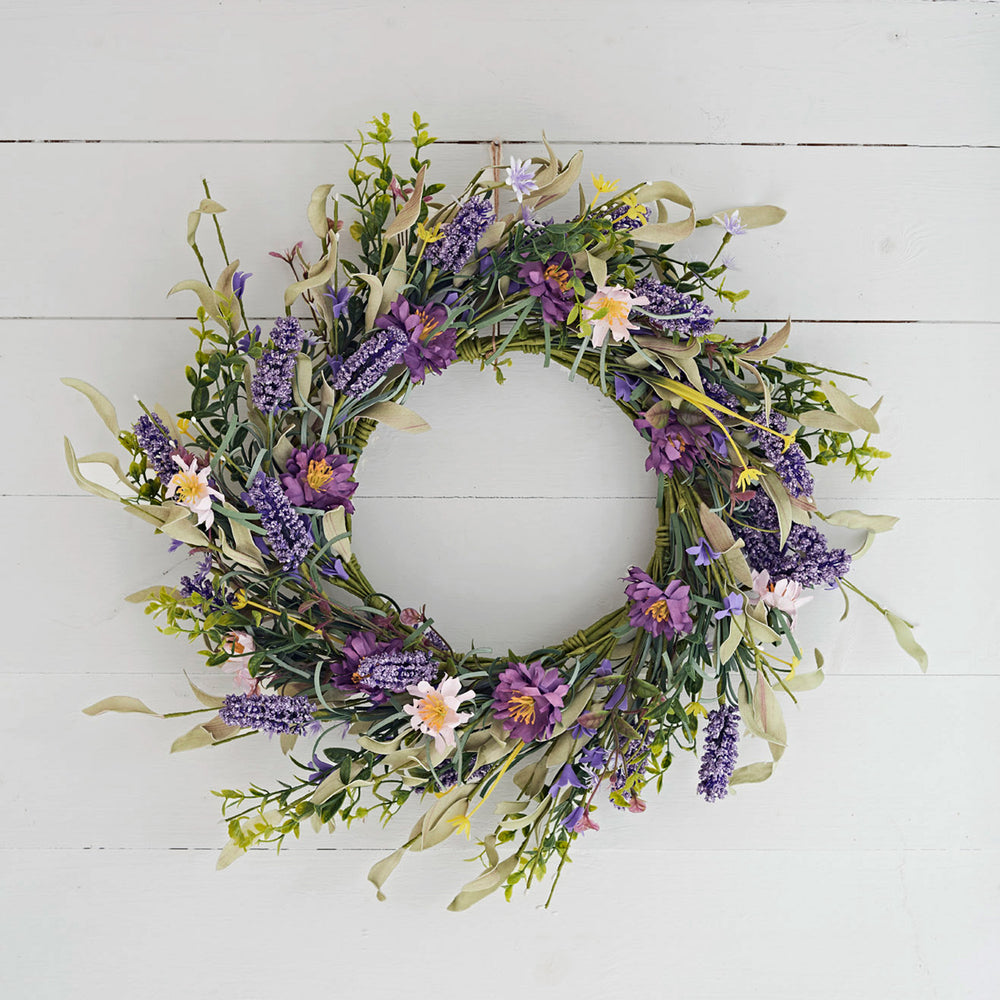 45cm Lavender Wreath Micro Light Bundle
