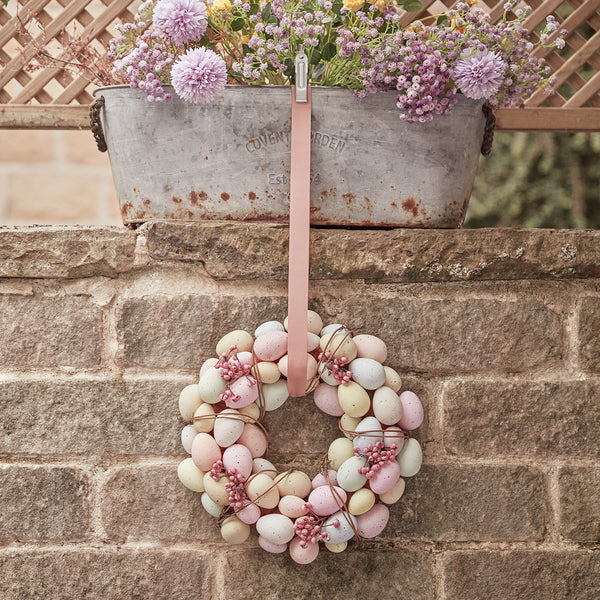 33cm Egg Easter Wreath  TruGlow® Candle Bundle