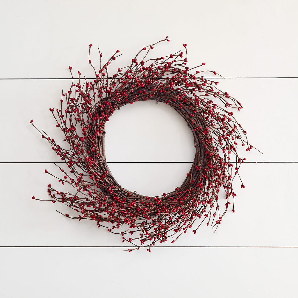 40cm Red Rice Berry Christmas Wreath