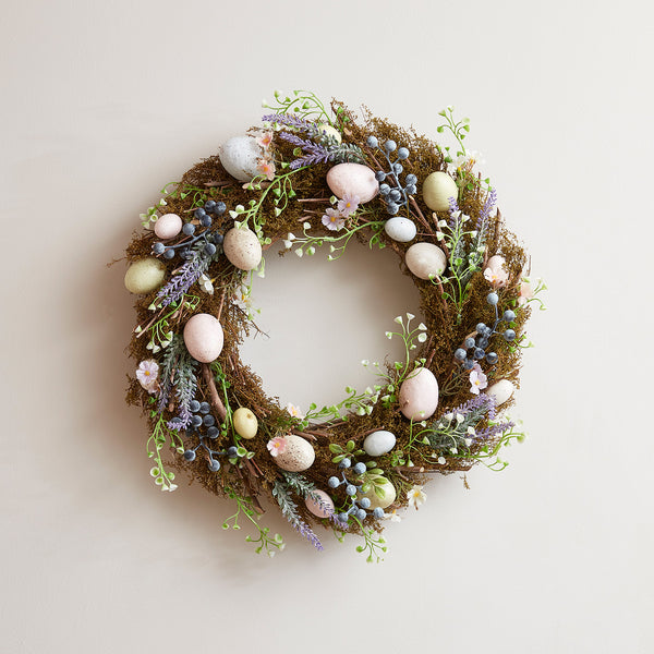 43cm Mossy Easter Wreath TruGlow® Candle Bundle