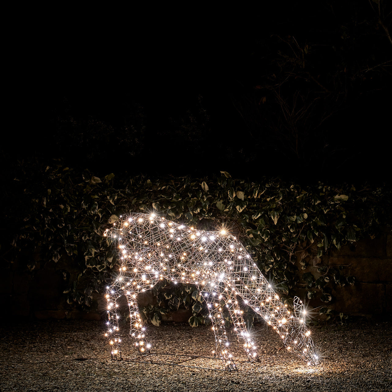 1m Studley Rattan Doe Dual Colour LED Light Up Reindeer 24v