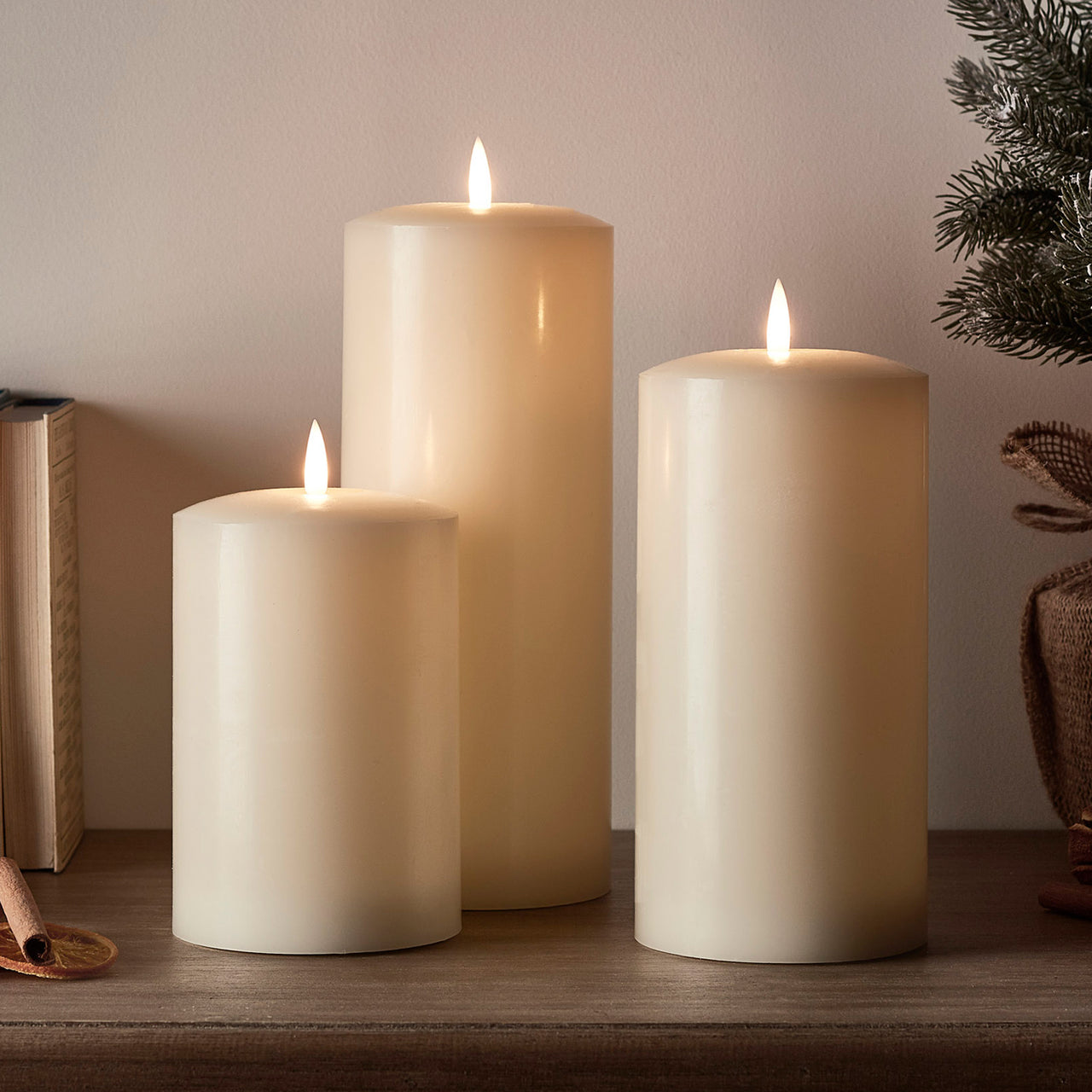 TruGlow® Ivory LED Chapel Candle 15cm